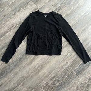 Old Navy Black Long Sleeve Cotton Shirt